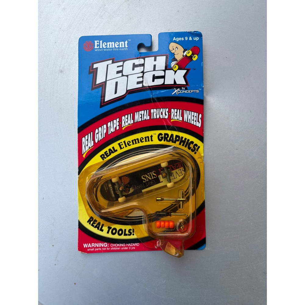 Vintage Tech Deck Element Seven Deadly Sins Gluttony Reese Forbes Series 3280